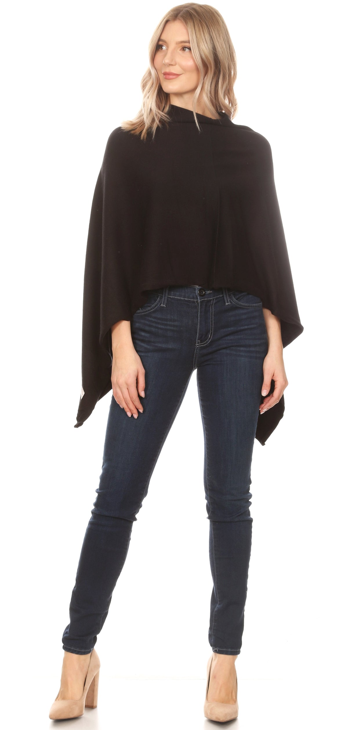 Sakkas Laurel Soft Lightweight Pullover Cape Poncho, One Size