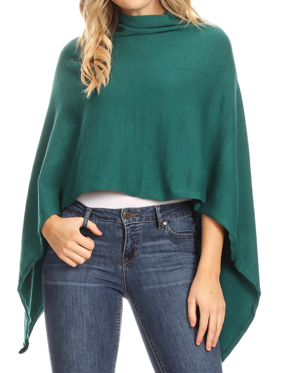 Sakkas Laurel Soft Lightweight Pullover Cape Poncho, One Size