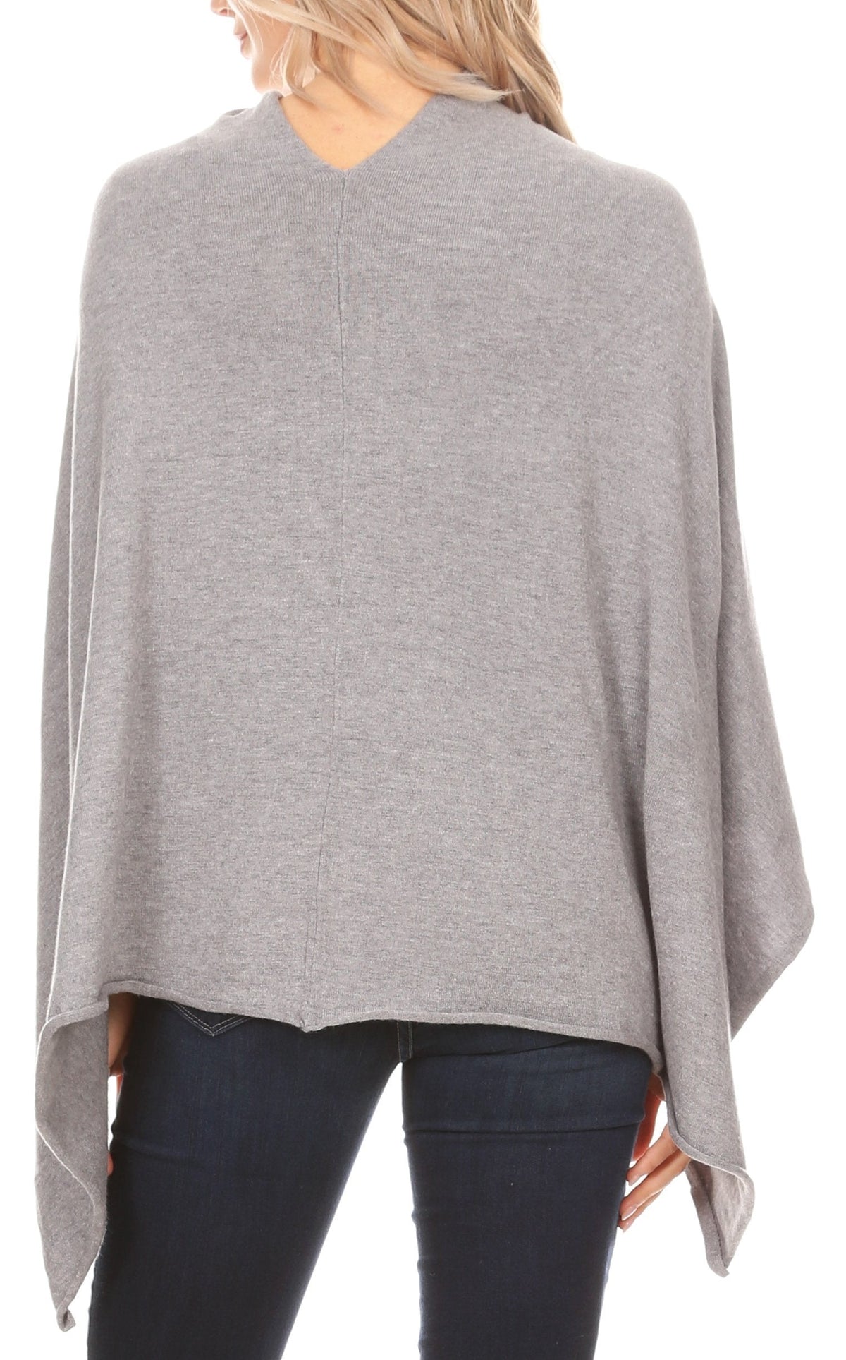Sakkas Laurel Soft Lightweight Pullover Cape Poncho, One Size