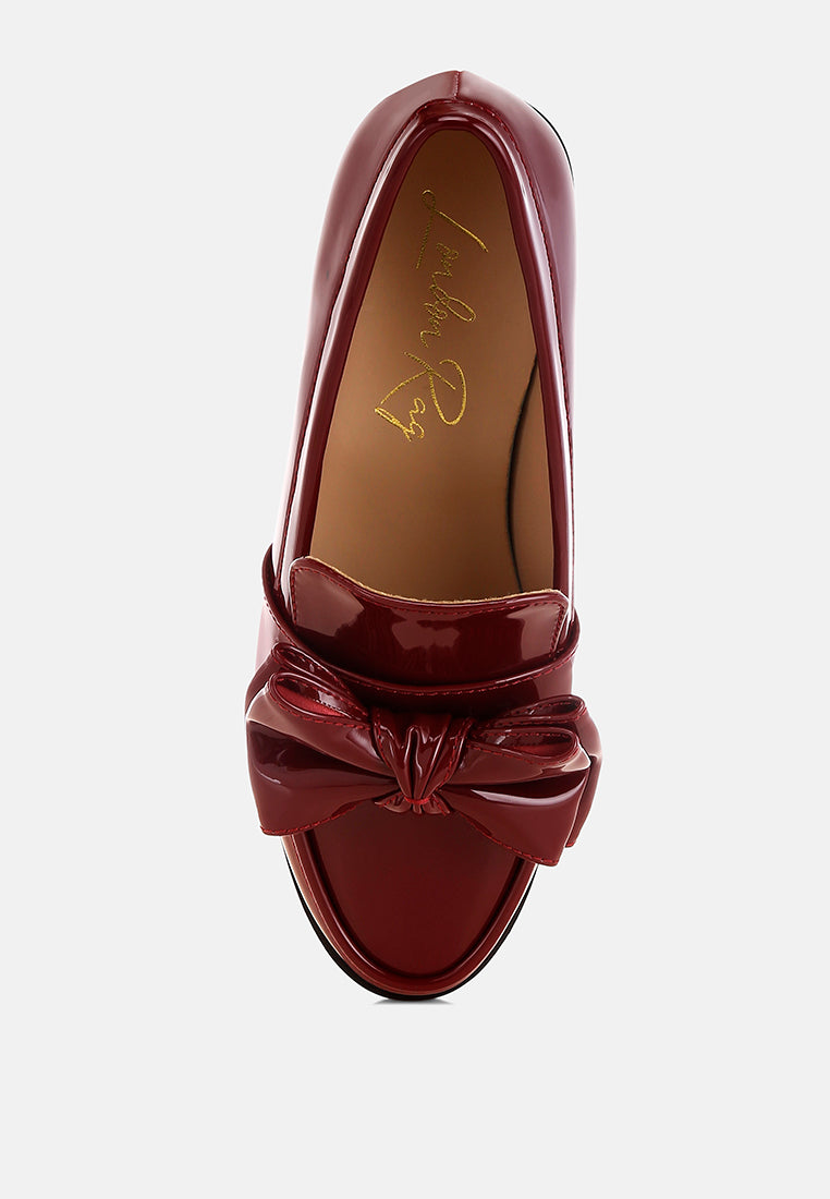 ARAMINTA Classic Chunky Bow Loafers