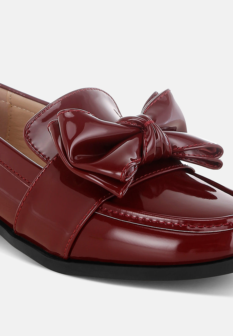 ARAMINTA Classic Chunky Bow Loafers