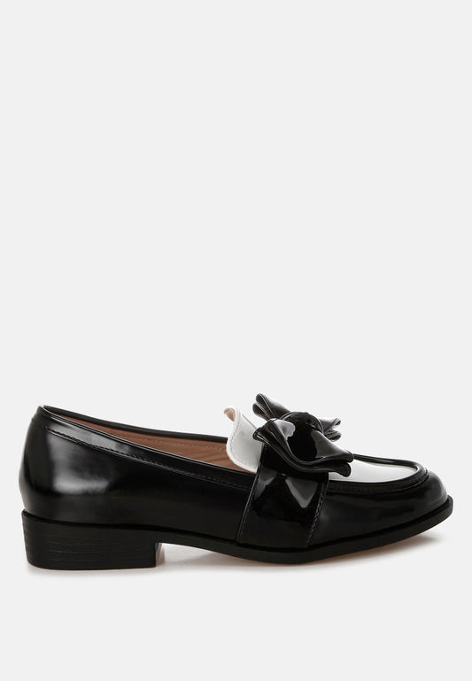 ARAMINTA Classic Chunky Bow Loafers