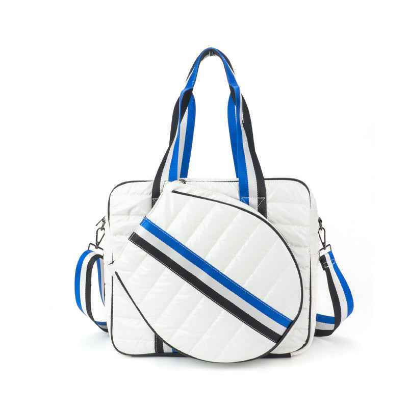 The Brooke | Tennis Puffer Duffel Sport Bag | 6 Colors White