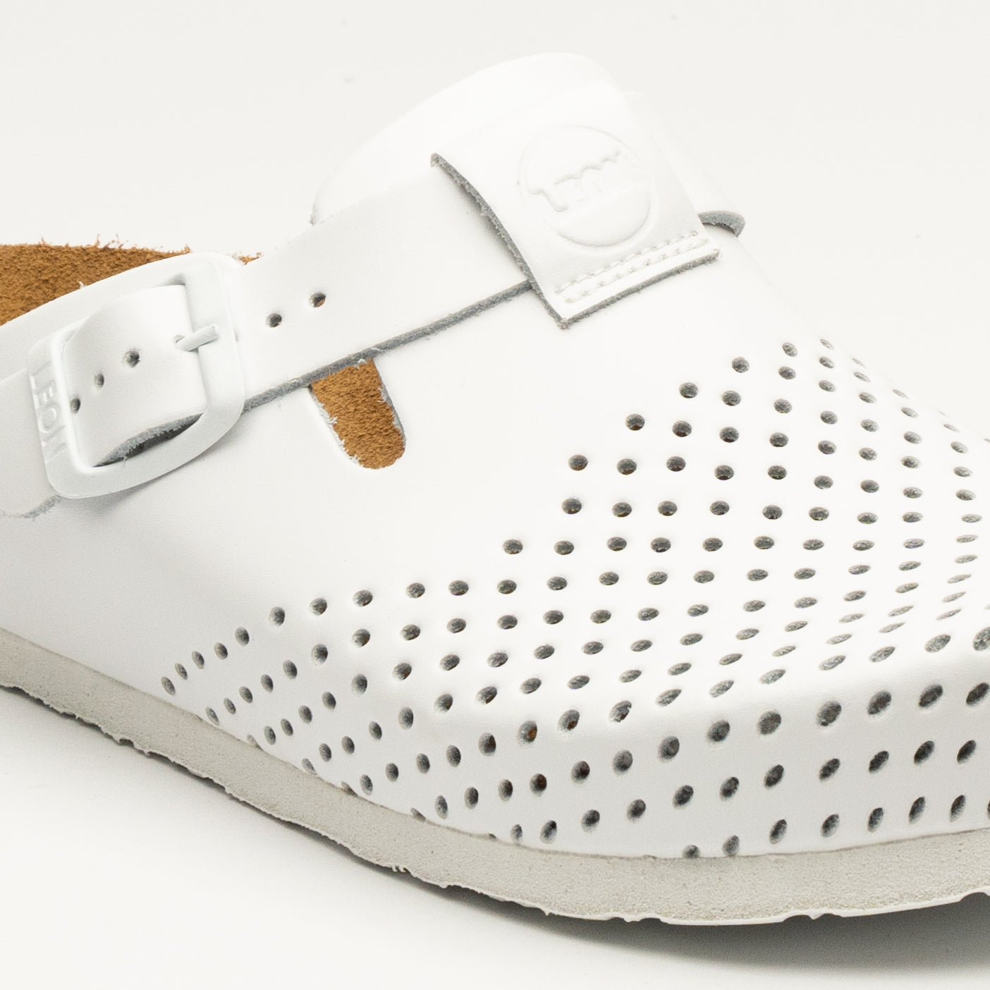 Edita by LEON– Women’s Leather Clog- Orthopedic Cork-style Clog with Adjustable Buckle