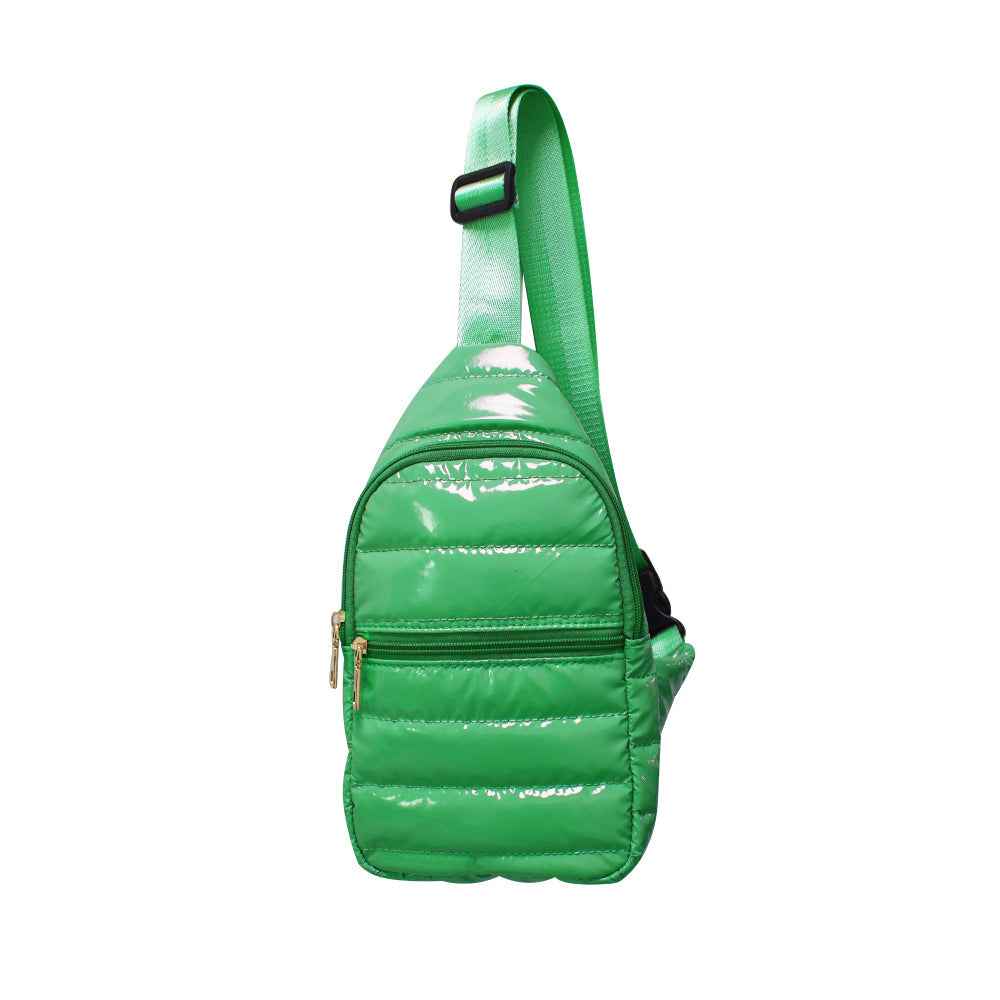 The Perry | Puffer Sling Bag | 8 Colors Kelly Green
