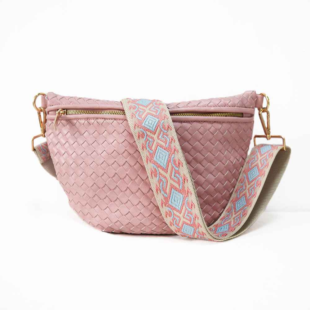 The Fiona | Woven Bum Bag Pink