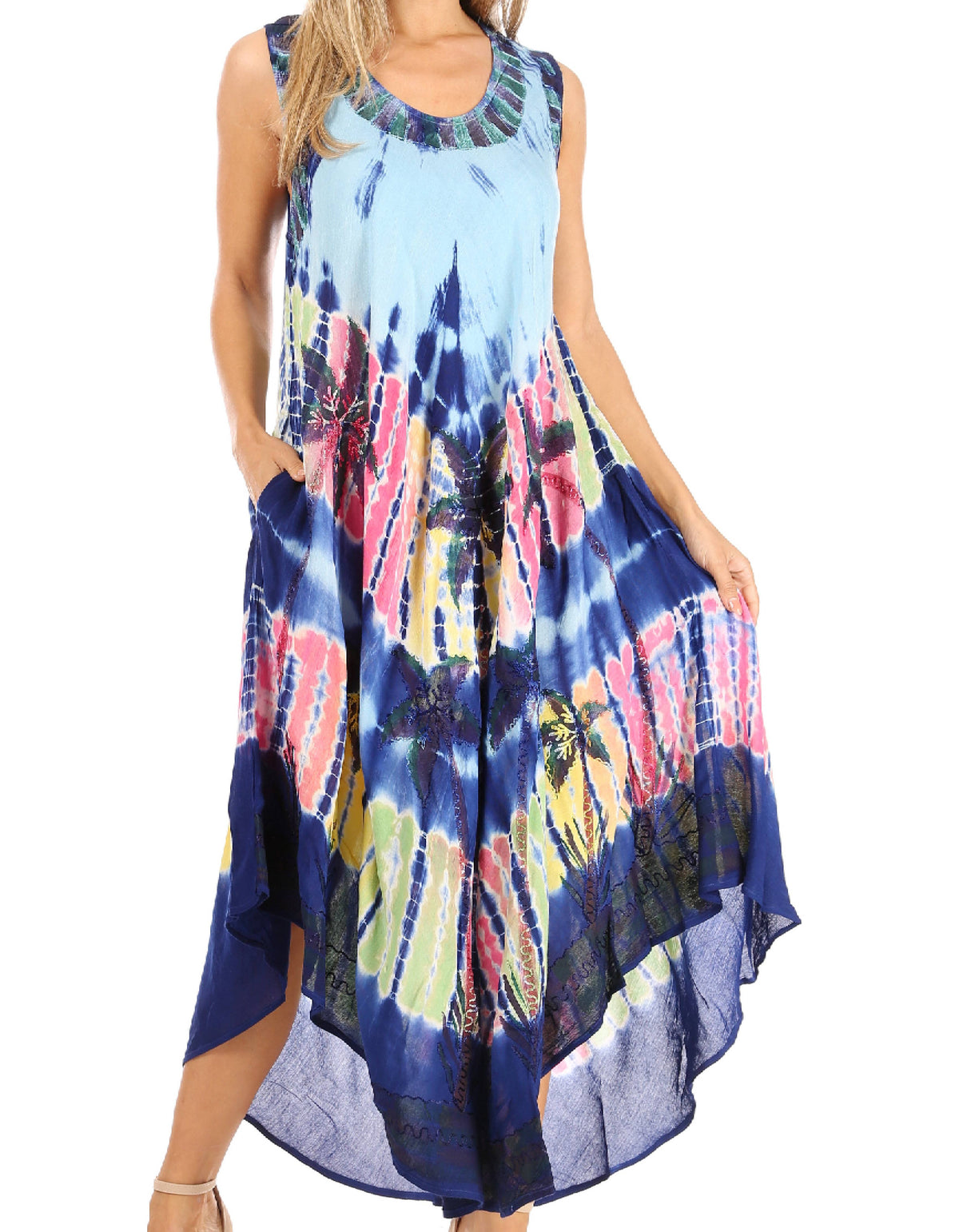 Sakkas Tasanee Caftan Tank Dress / Cover Up