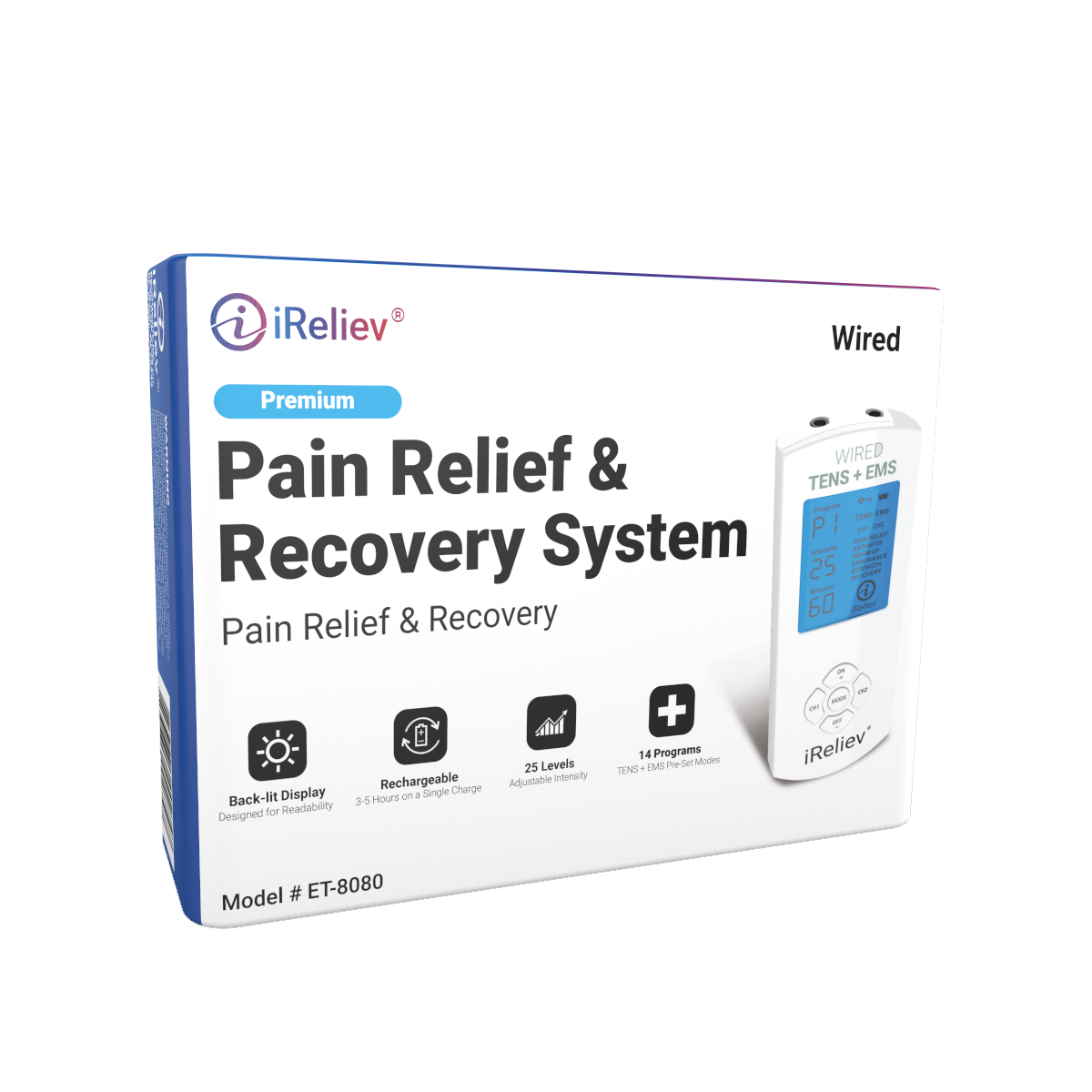 Premium TENS + EMS Pain Relief & Recovery Device Without Case
