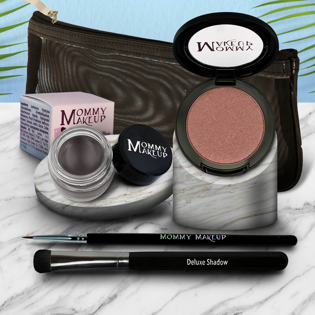 Eye Love It Set | Waterproof Eyeliner + 3-in-1 Color Pink Mocha - a neutral muddy pink with a golden gleam Chocolate Kiss - Deep brown black