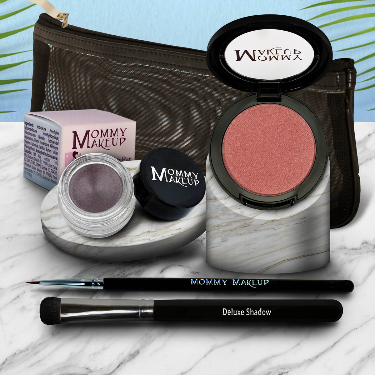 Eye Love It Set | Waterproof Eyeliner + 3-in-1 Color Peach Tartlet - a rosy peach with a golden gleam Black Orchid - Luscious metallic black burgundy