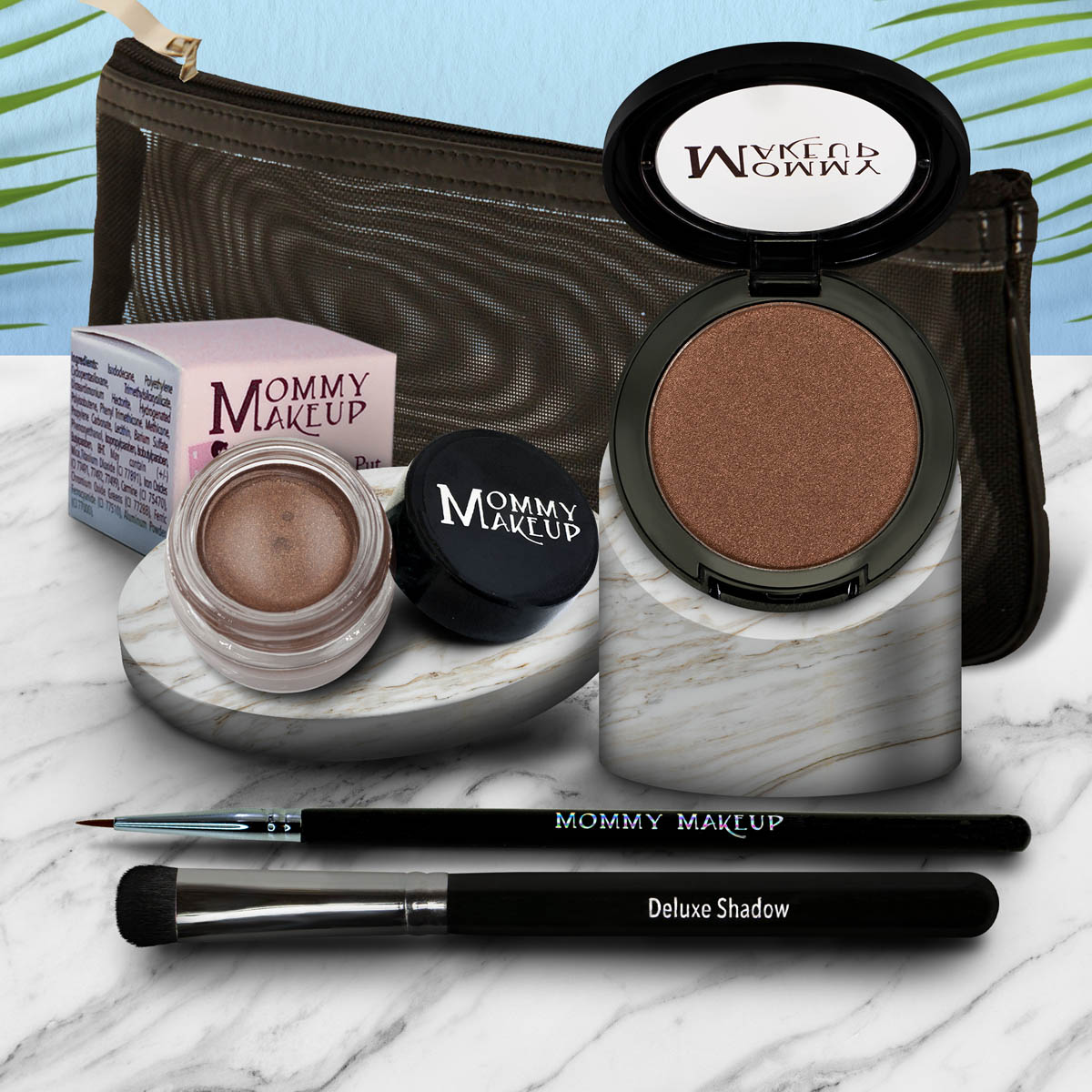 Eye Love It Set | Waterproof Eyeliner + 3-in-1 Color Hot Crossed Bronze - a neutral bronze with sheen Chocolate Sizzle - Milk chocolate brown with golden shimmer and golden flecks