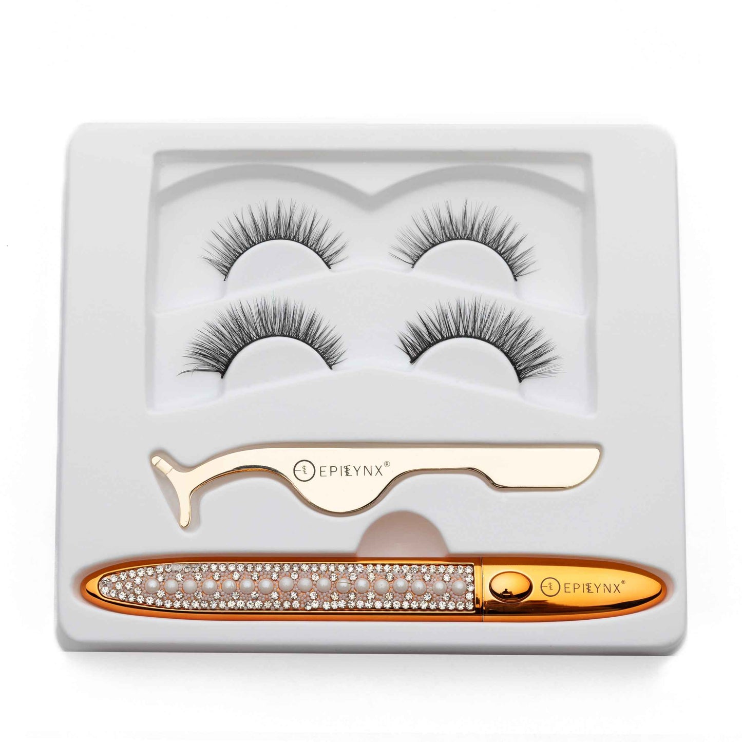 False Eyelashes - No Glue Black Eyeliner and Lashes Kit Natural Looking Lashes