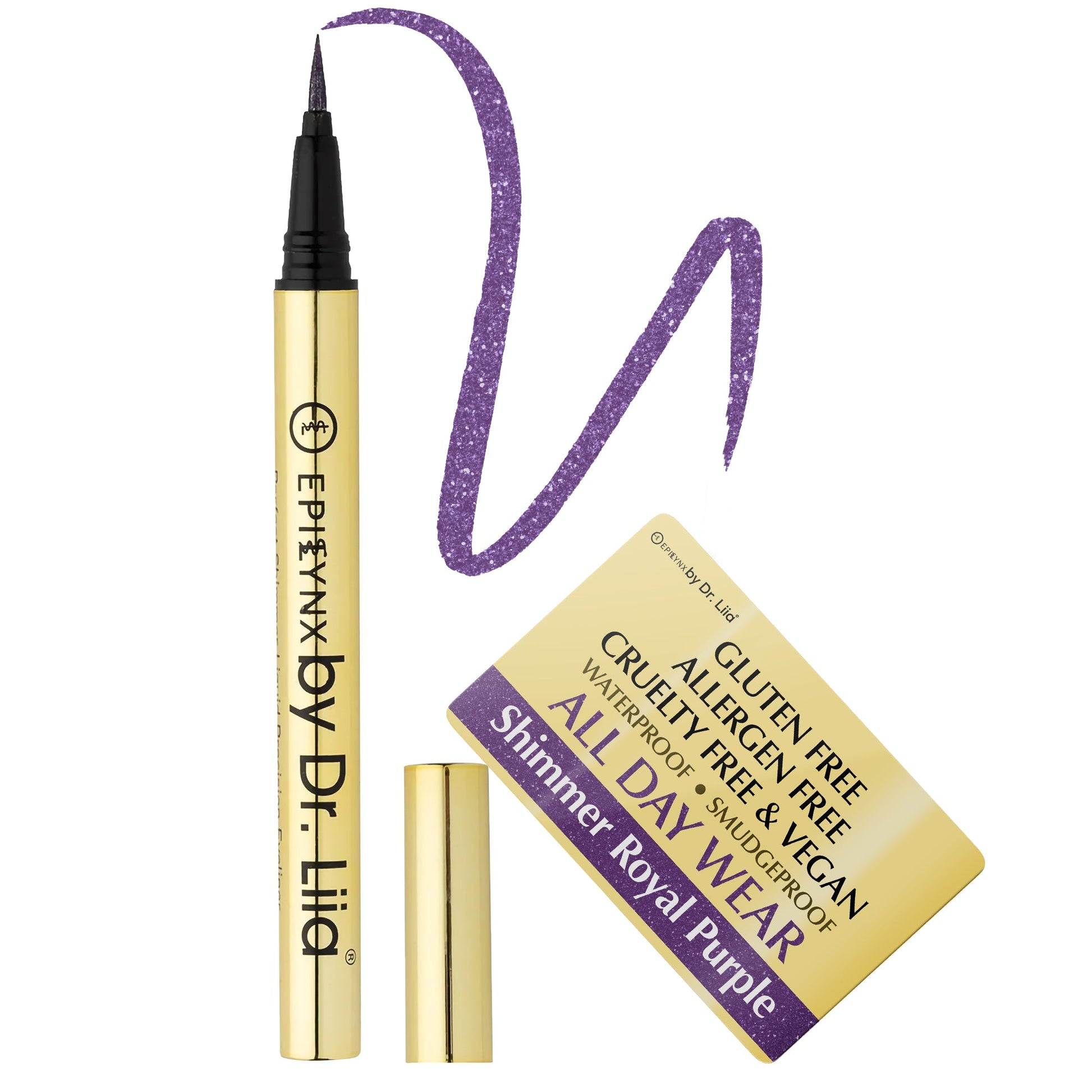 Liquid Eyeliner Pens - Non-Smudge, Waterproof shimmer royal purple