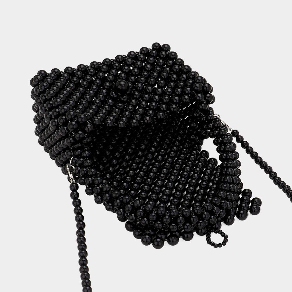Pearl Beaded Mini Top Handle Handbag / Crossbody Bag