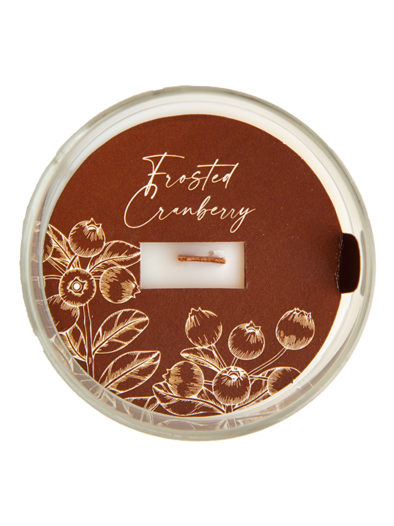 Frosted Cranberry 7.5 oz Wooden Wick Candle