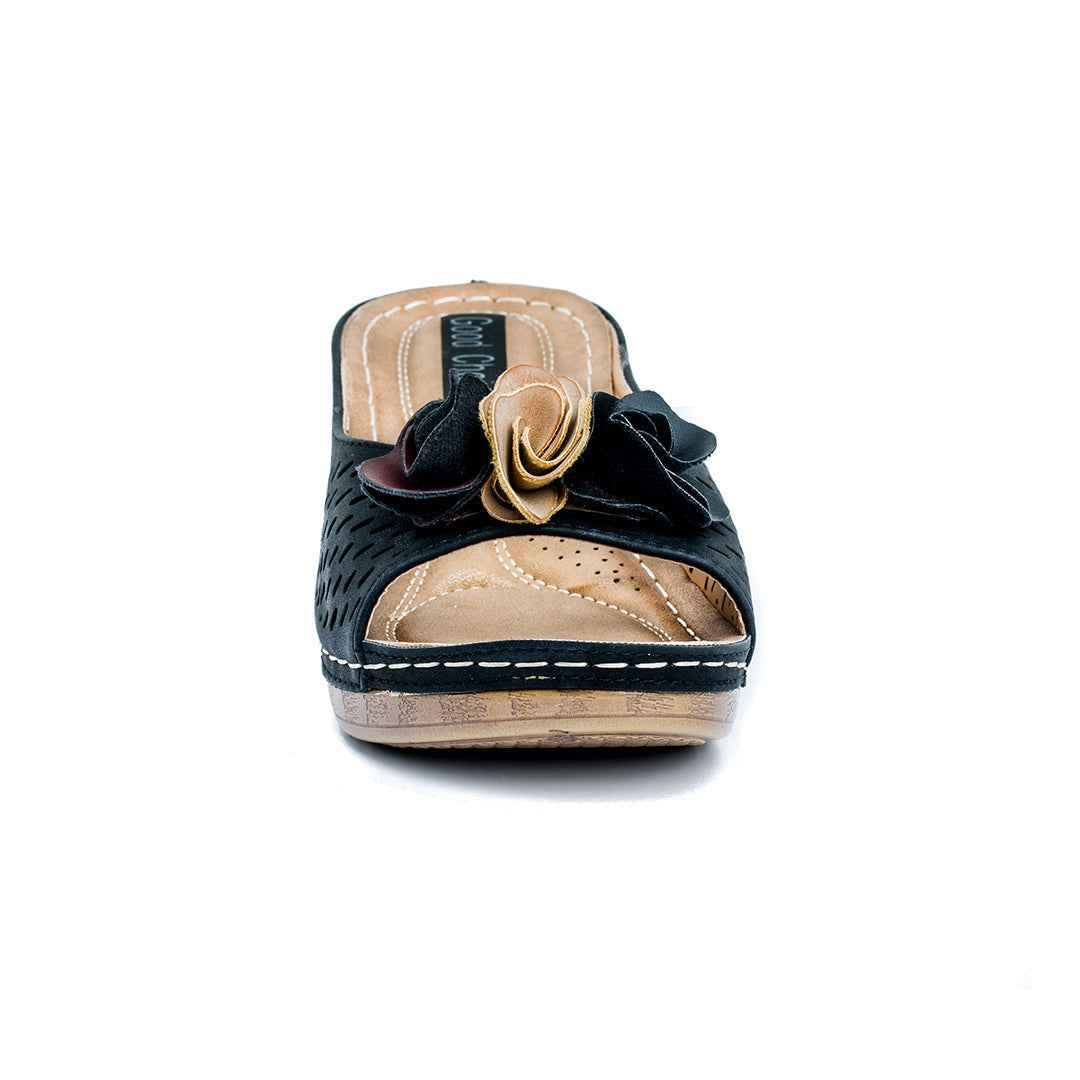 Women's Juliet Black Wedge Sandals