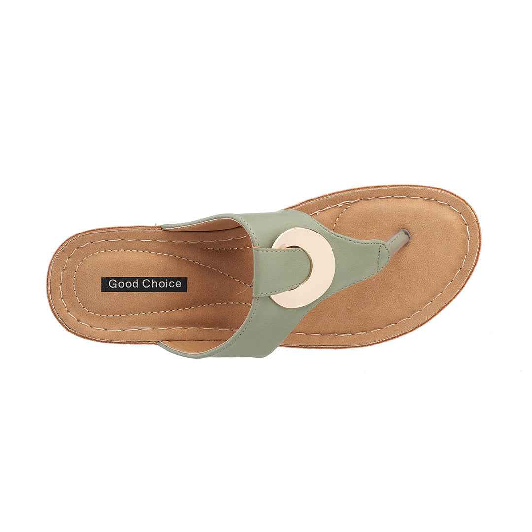 Women’s Genelle Green Wedge Sandals | Chic Summer Footwear