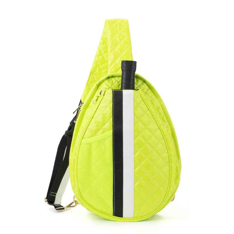 The Brooklyn | Pickleball Puffer Sling Bag Citron