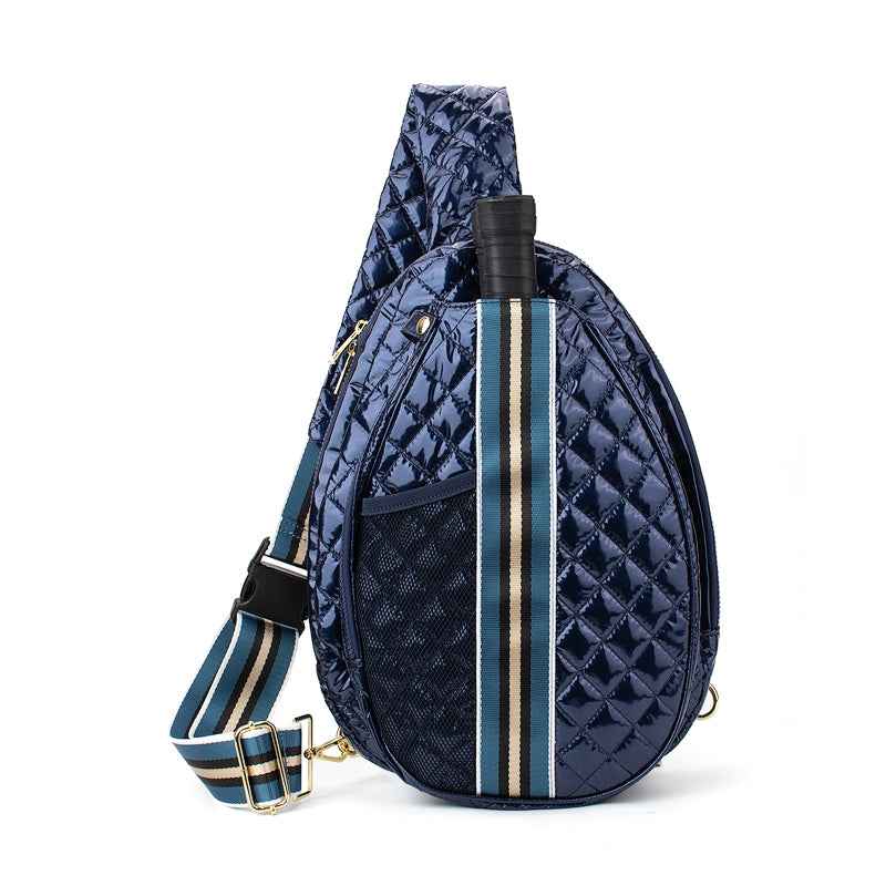 The Brooklyn | Pickleball Puffer Sling Bag Navy