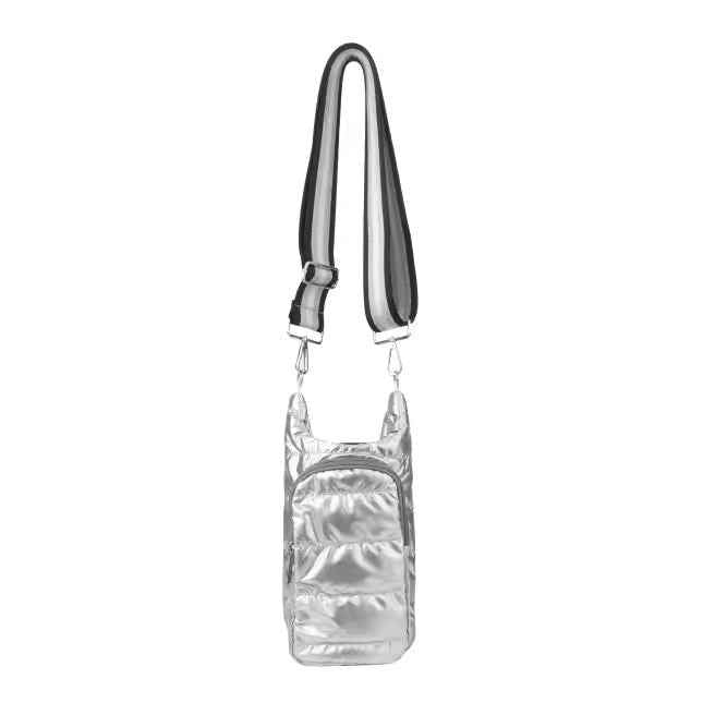 The Capri | Tumbler Carrier Crossbody Silver