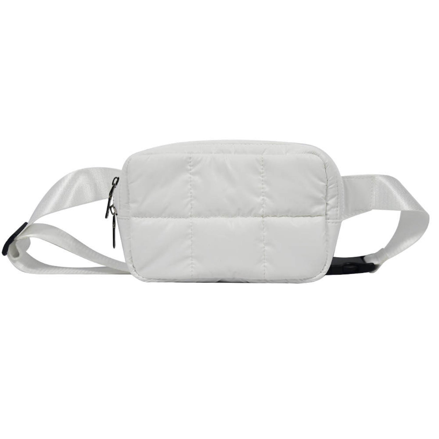 The Drew | Puffer Belt Bag White