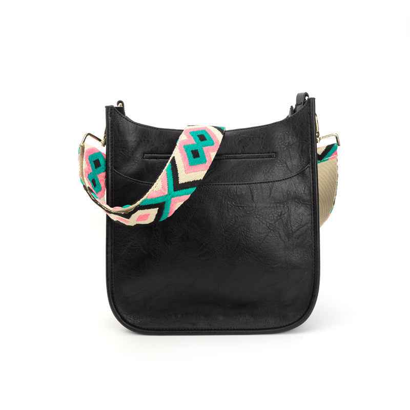 The Sailor | Zippered Crossbody Bag (Black) - Pick Your Strap
