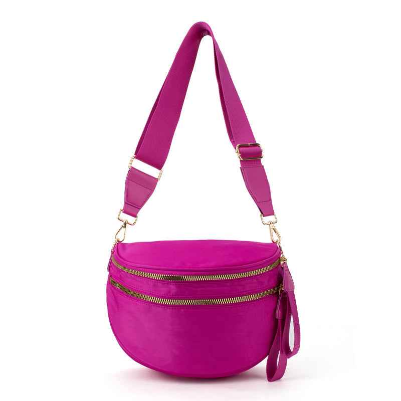 The Avril Solid | Crossbody Sling Bag Bright Pink