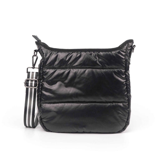 The Carina Puffer Crossbody - Black