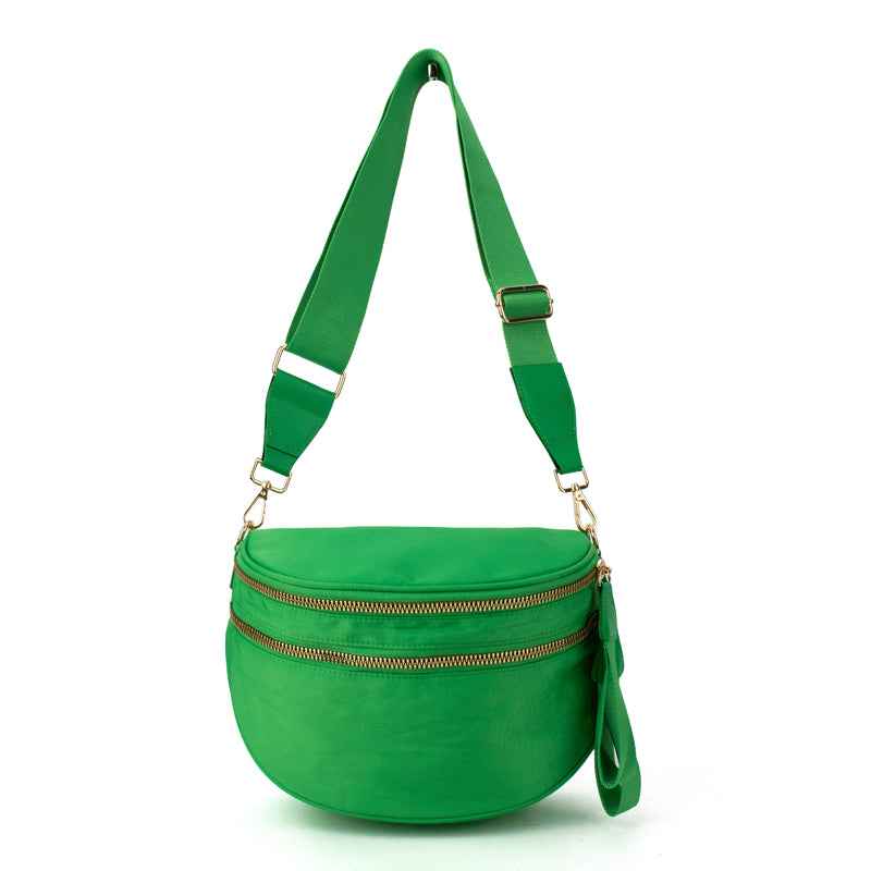 The Avril Solid | Crossbody Sling Bag Kelly Green