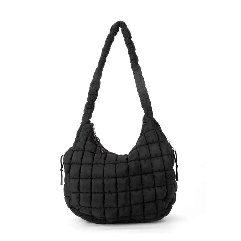 The Ashton | Puffer Hobo Tote | 10 Colors Black