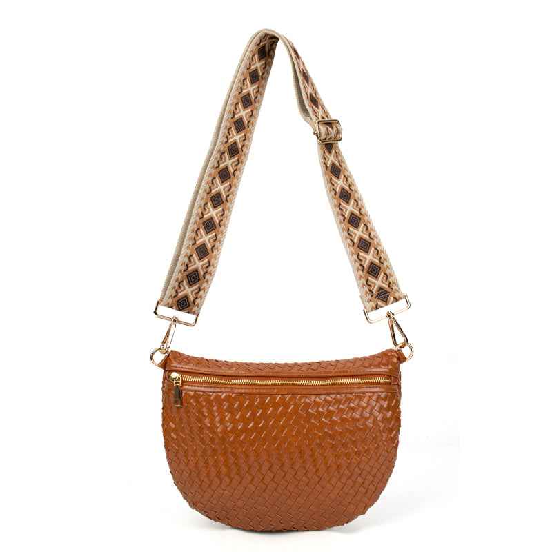 The Fiona | Woven Bum Bag Brown