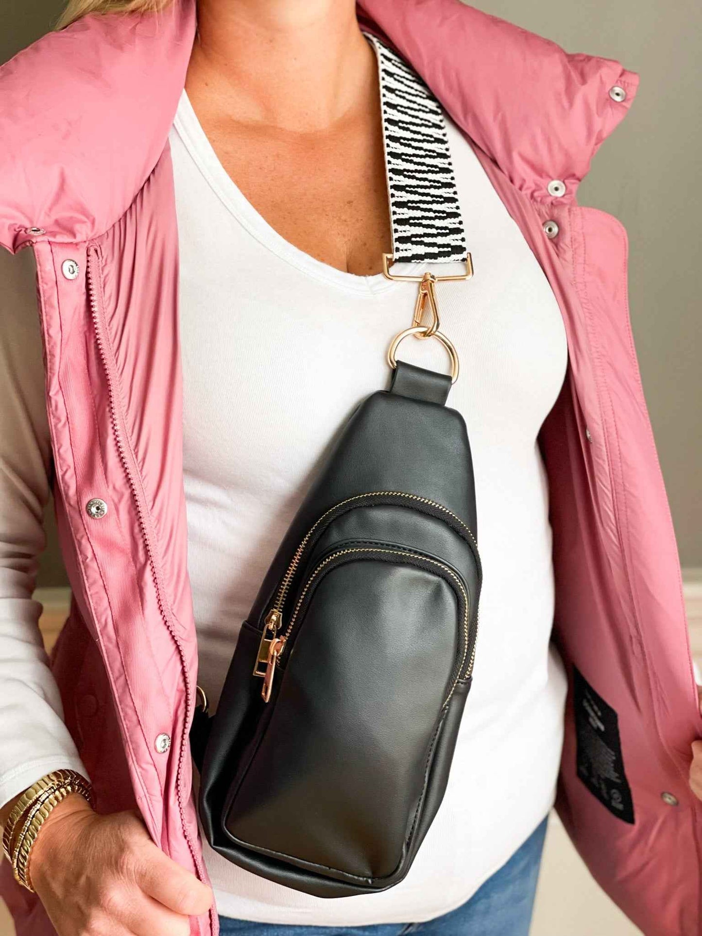 The Arden Sling Bag with Guitar Strap | Black