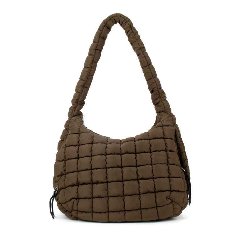 The Ashton | Puffer Hobo Tote | 10 Colors Chocolate