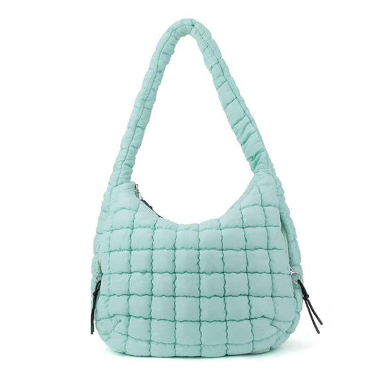 The Ashton | Puffer Hobo Tote | 10 Colors Seafoam
