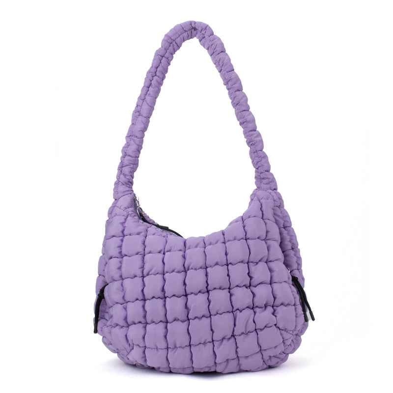 The Ashton | Puffer Hobo Tote | 10 Colors Purple