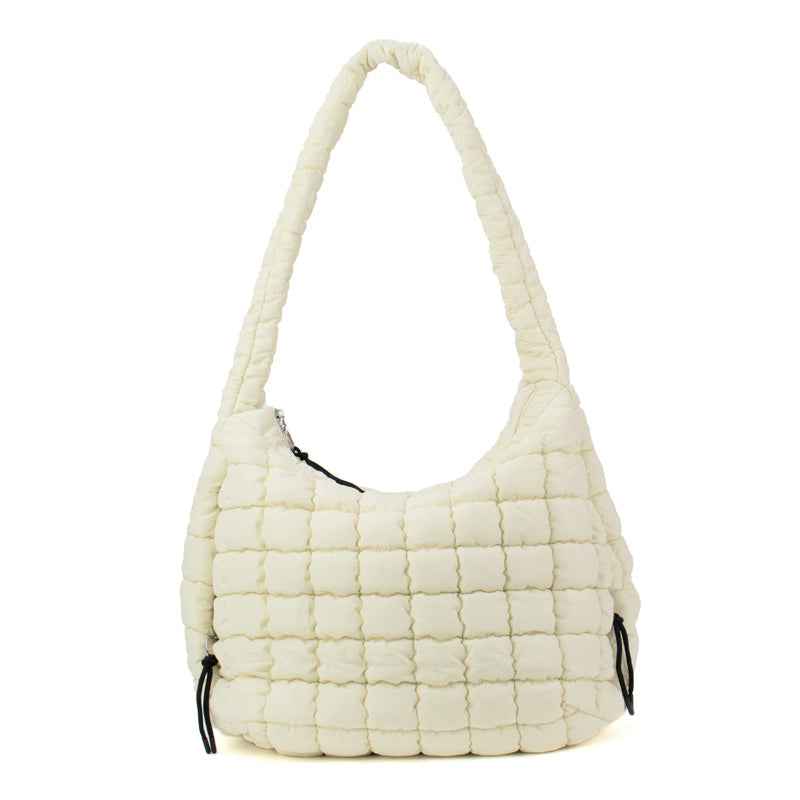 The Ashton | Puffer Hobo Tote | 10 Colors Ivory