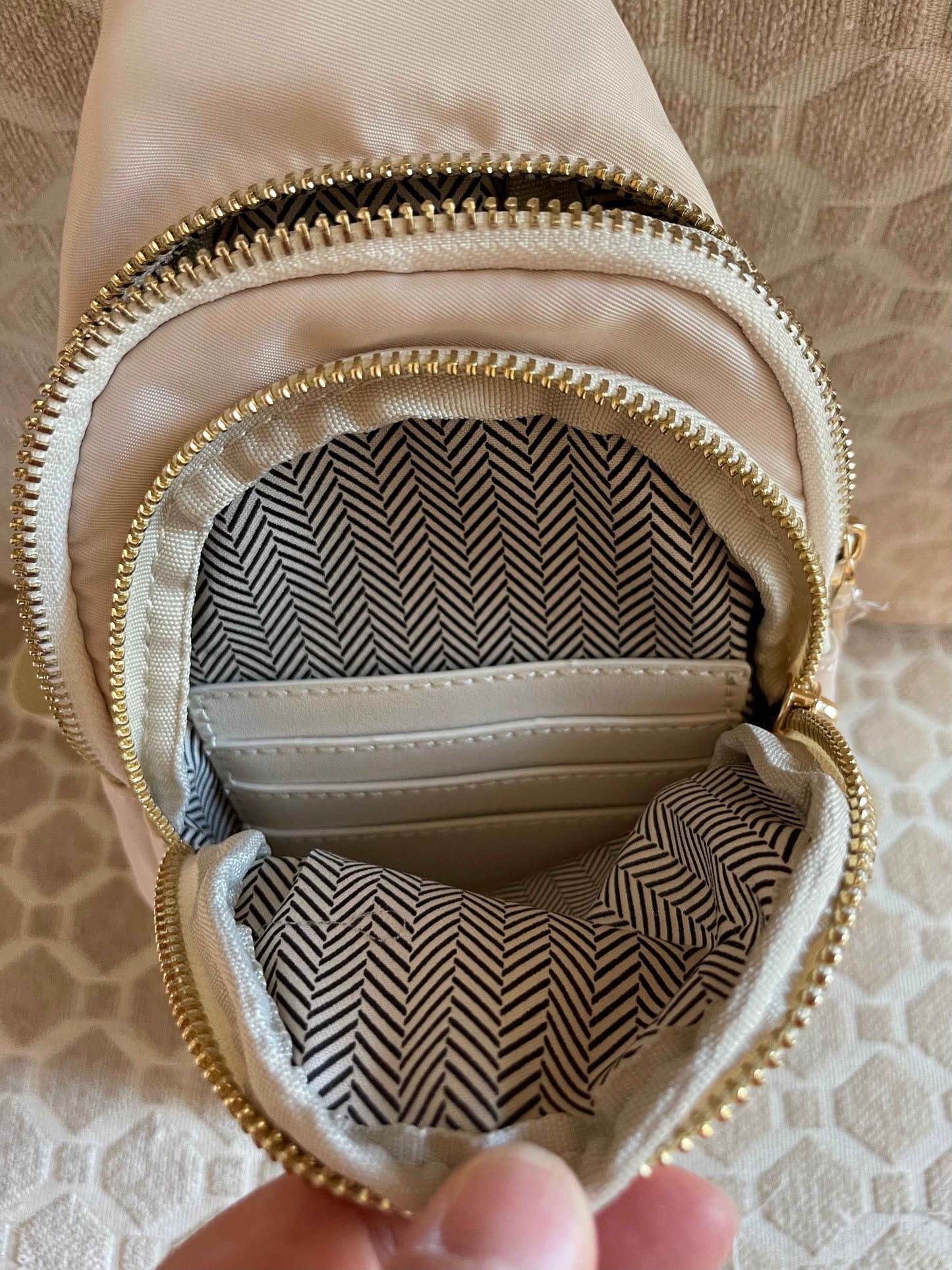 The River Sling Bag with Solid Strap | Taupe