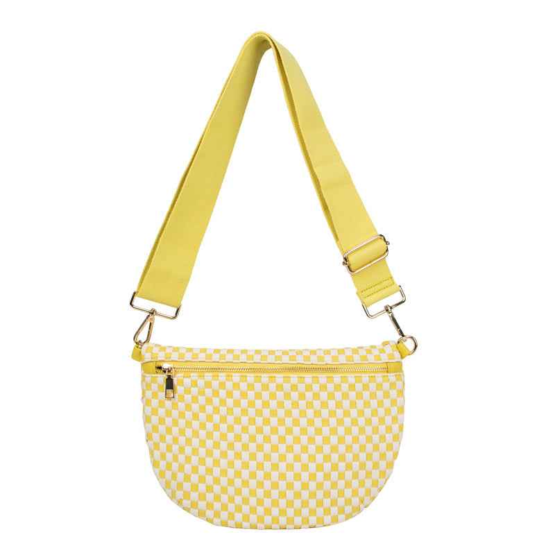 The Fiona | Woven Bum Bag Citron Checkered