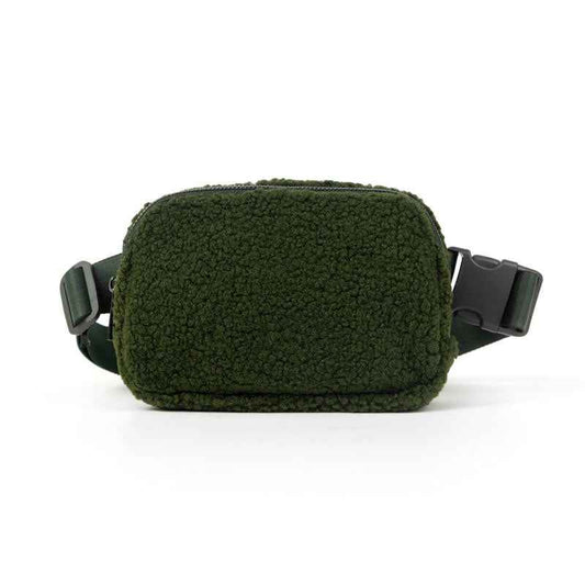 The Lennon Sherpa Belt Bag, Sling Bag, Waist Bag | Olive