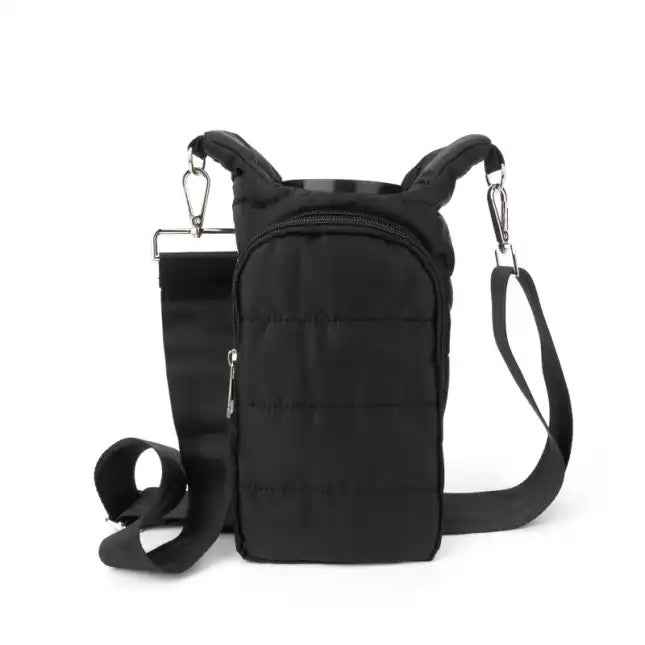 The Capri | Tumbler Carrier Crossbody Solid Black