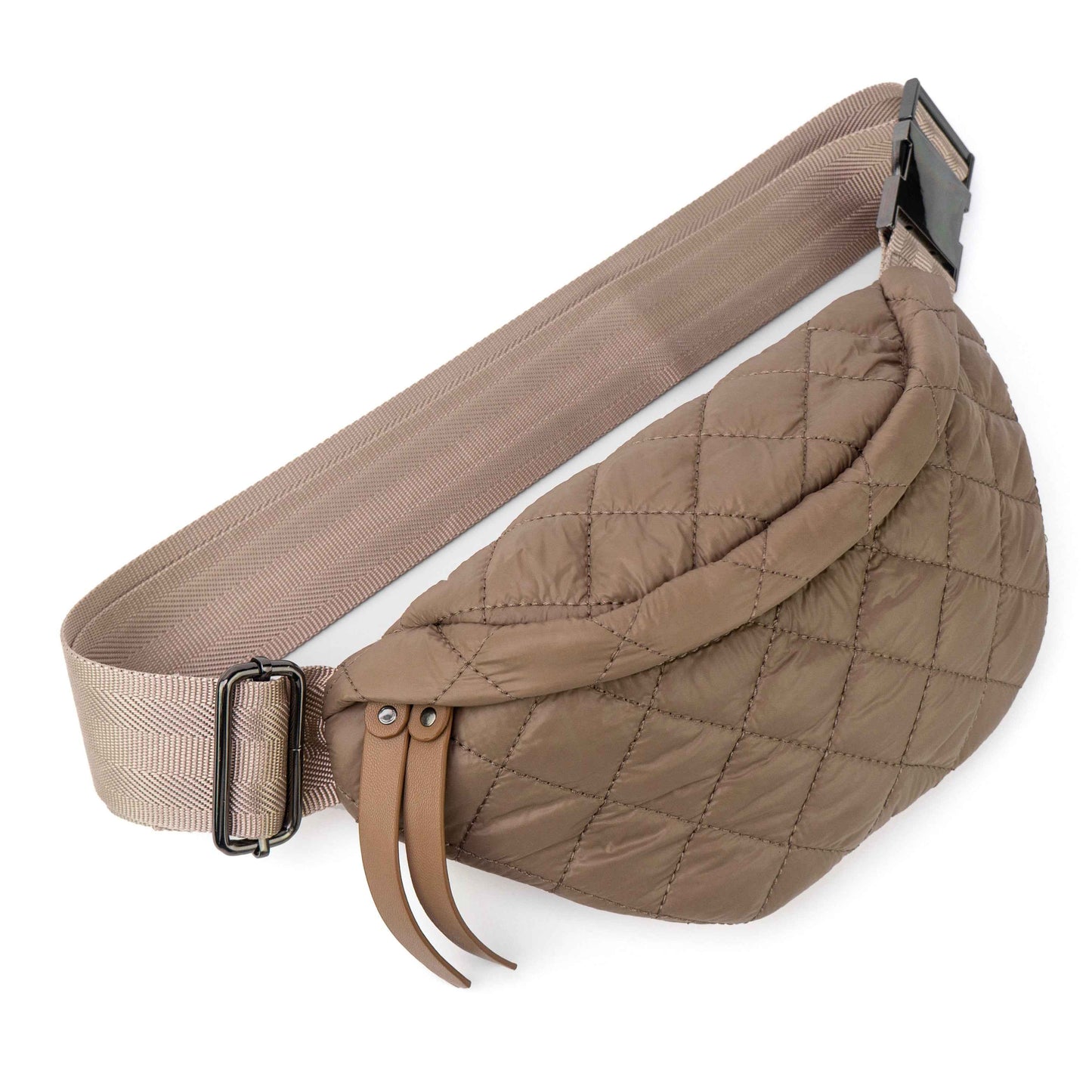 The Millie Puffer Sling Bag Natural