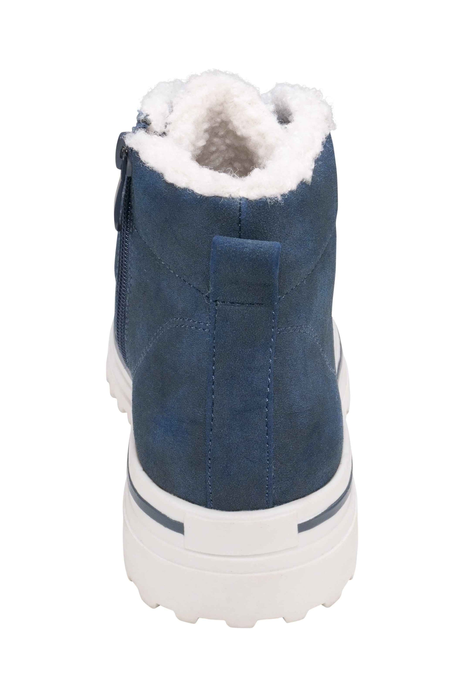 Justine Lace-up Navy Bootie