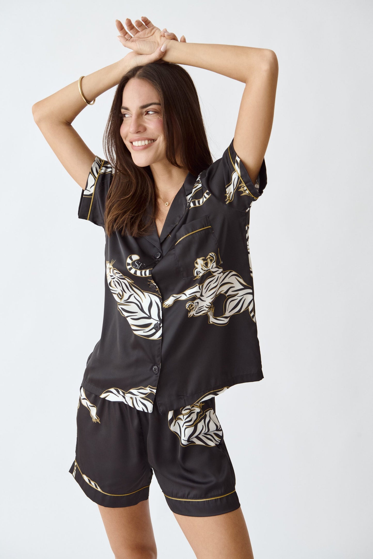 Washable Silk Pajama Set - Kenya Short