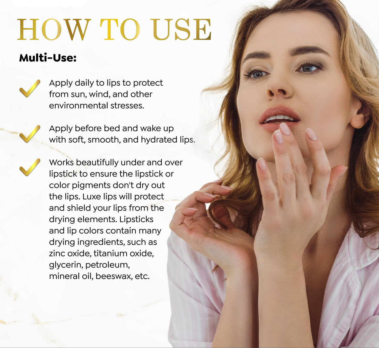 Luxe Lips - Beeswax Free, Nut Free Lip Balm - Lovely Lavender