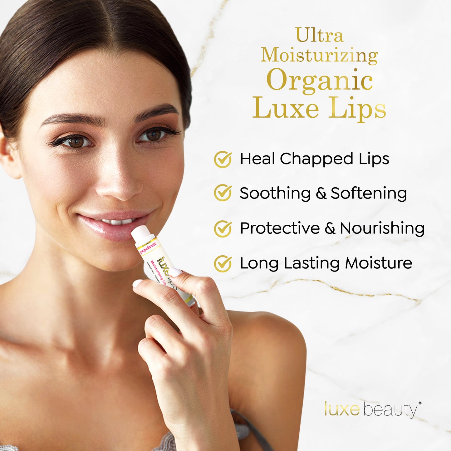 Luxe Lips 4 Pack - Grapefruit, Plain, Coconut & Lavender Scented