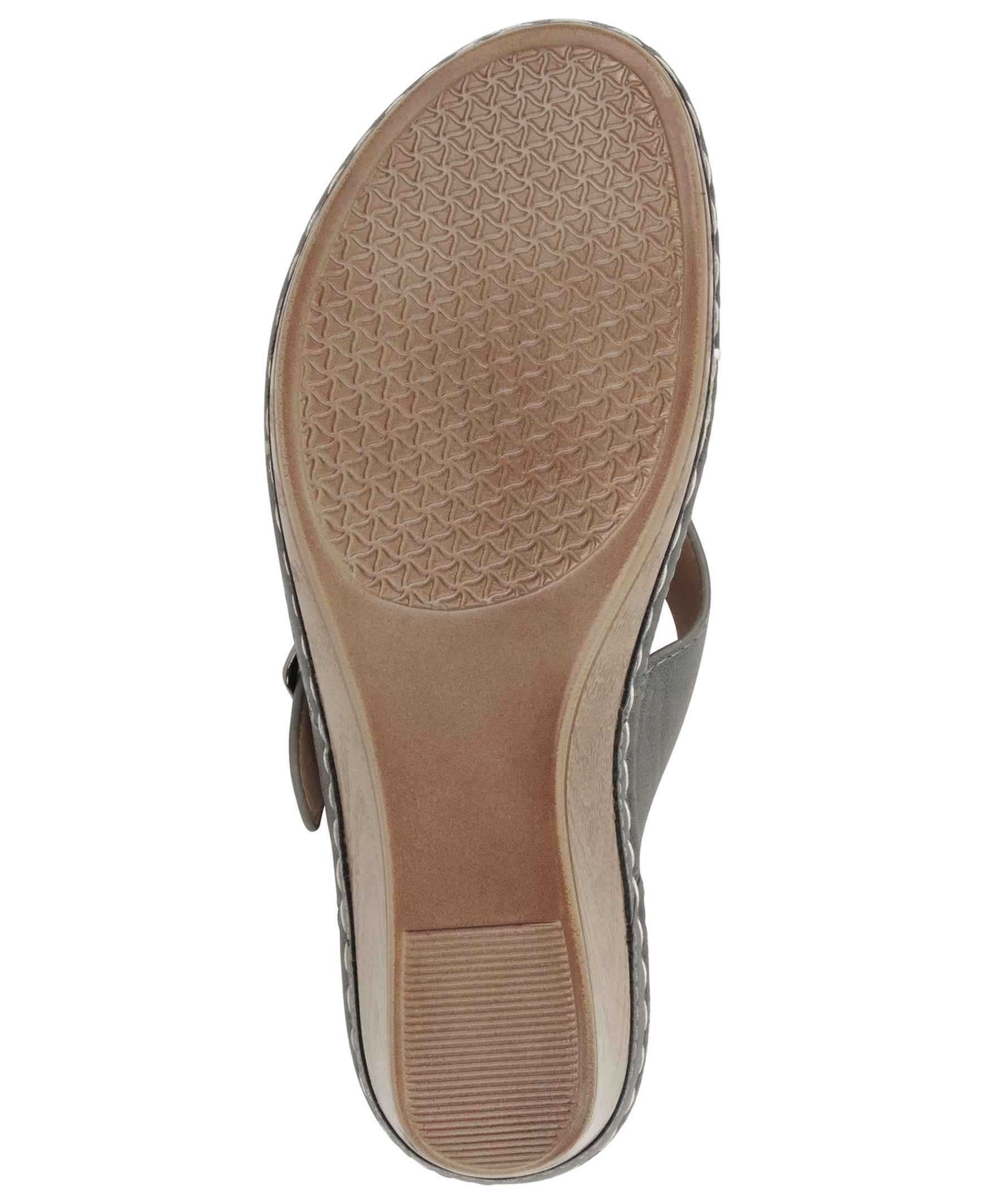 Narbone Pewter Wedge Sandals | Comfortable Summer Wedges