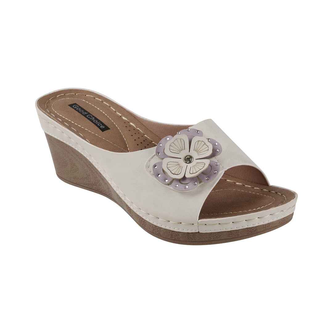 Women's Naples White Wedge Sandals