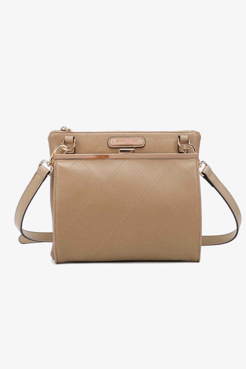 All Day, Everyday Women Handbag - Pebbled Vegan Leather Shoulder Bag Adjustable Strap - Nicole Lee USA