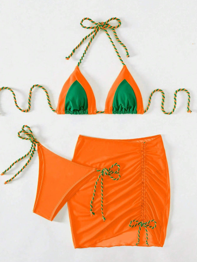 3 Piece Bikini Swimsuit Women's Split Swimsuit Bikini