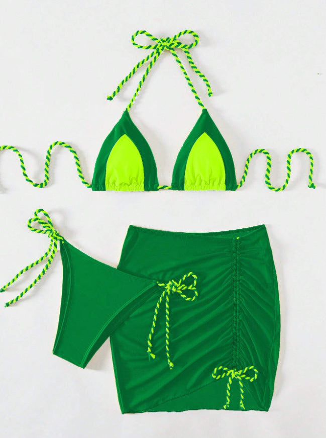 3 Piece Bikini Swimsuit Women's Split Swimsuit Bikini